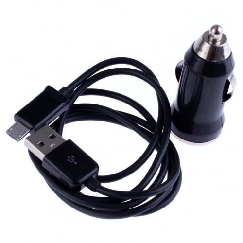 OEM - Car Charger+Micro Usb Cable For Samsung Galaxy S4 I9500 Siv S3 Iii I747 Phone Ln Black