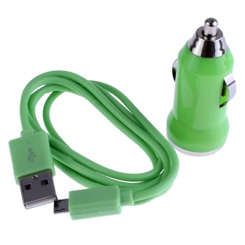 OEM - Car Charger+Micro Usb Cable For Samsung Galaxy S4 I9500 Siv S3 Iii I747 Phone Ln Green