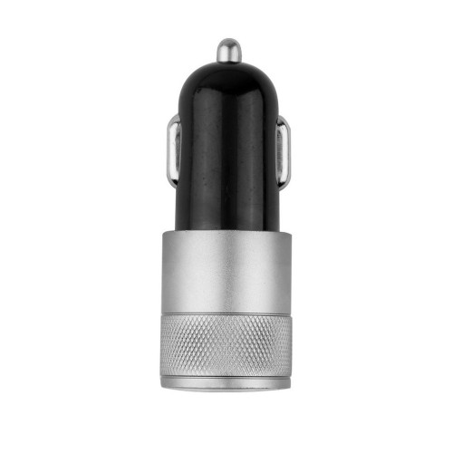 OEM - 12v 24v 2.1a 1.0a Aluminium Dual Usb 2-Port Usb Universal Car Charger Black