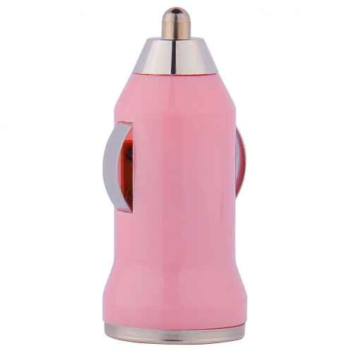 GERUITE - Car Charger Adapter Cigarette Lighter For Iphone 455s5c66s6 Plus 1 Usb Pink