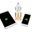 OEM - Usb Car Charger 12v 2.1a 1.0a Mini Adapter Aluminum 2-Port  Silver
