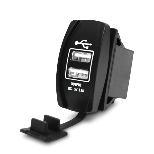 CAR CHARGER - Universal Dual Usb Car Charger Power Adapter 5v 3.1a White