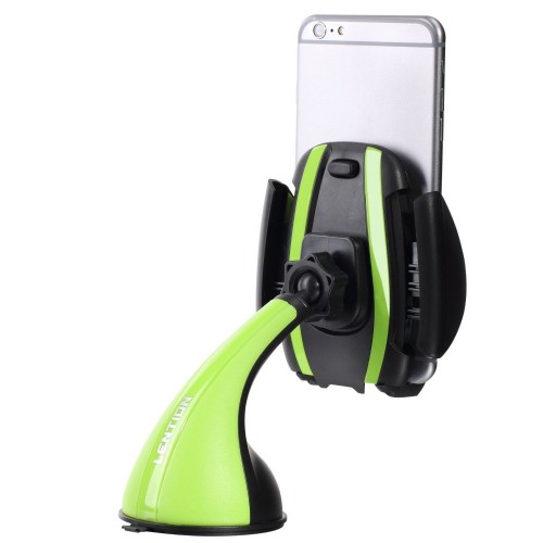 Universal 360° Rotating Car Windshield Mount Holder Stand Bracket For Cell Phone Green