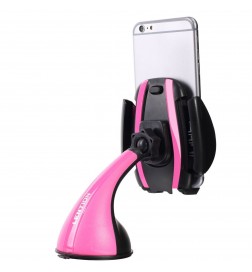 Universal 360° Rotating Car Windshield Mount Holder Stand Bracket For Cell Phone Pink