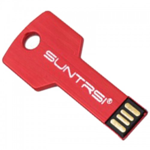 SUNTRSI - Usb Flash Drive 2.0 Pen Drive16gb Pendrive Waterproof Metal Key Memory Stick Red