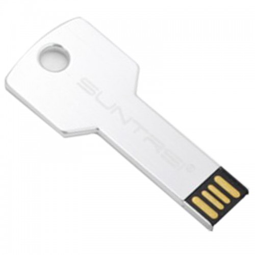 SUNTRSI - Usb Flash Drive 2.0 Pen Drive16gb Pendrive Waterproof Metal Key Memory Stick White