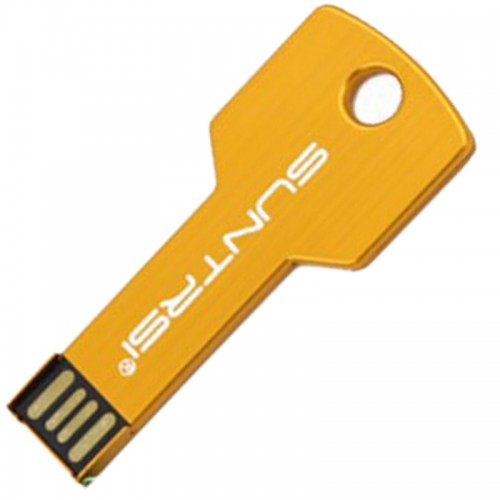 SUNTRSI - Usb Flash Drive 2.0 Pen Drive16gb Pendrive Waterproof Metal Key Memory Stick Yellow