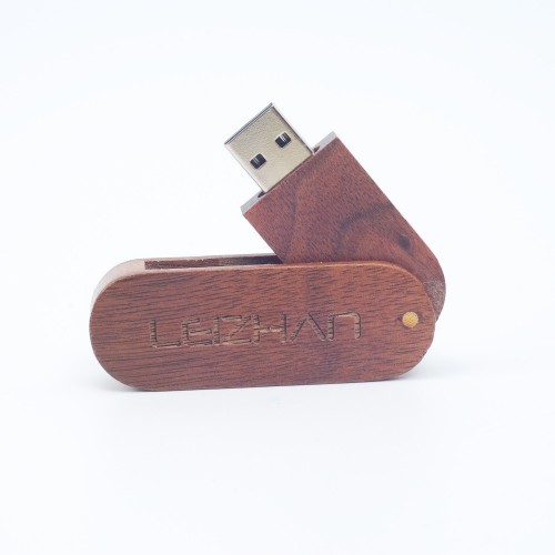 OEM - Rotate The Wood Usb Flash Drive Gift Pen Drive Walnu