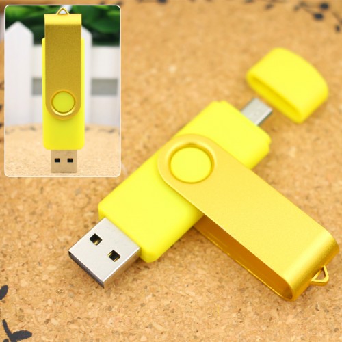 24E - Smart Phone Usb Flash Drive 16gb Pen Drive Pendrive 8gb Otg External Storage Micro Usb Memory Stick For Samsung Yellow