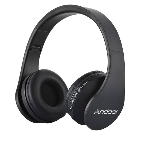 ANDOER - Wireless Bluetooth 3.0+Edr Headphones Card Mp3 Black