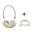 OEM - Headband Wired Rose Gold Headphones With Mic White 02