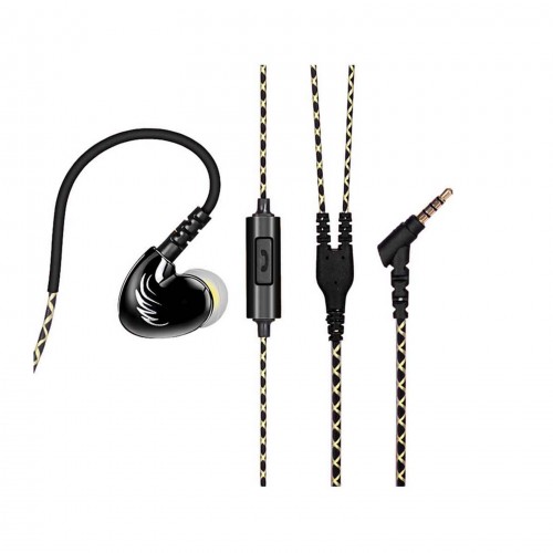 OEM - Original Super Bass In Ear Sport Earphone With Microphone Black