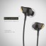 OEM - 100% Original Rock Earphone Nano Zircon Stereo 3.5mm Gray