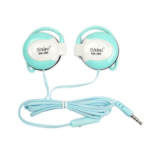 OEM - 3.5mm Stereo Shini360 Earphone Ear Hook For Iphone Blue