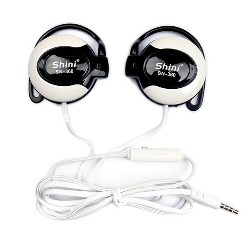OEM - 3.5mm Stereo Shini360 Earphone Ear Hook For Iphone White
