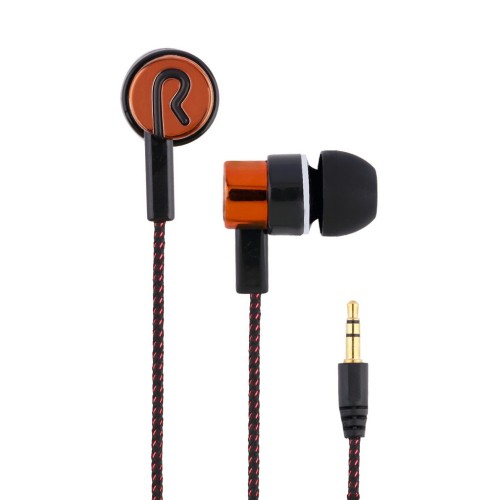 OEM - 3.5mm Stereo Woven Fiber Cloth Line Headset Orange