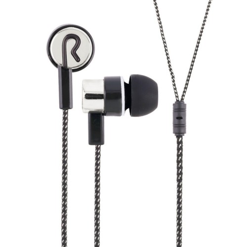 OEM - 3.5mm Stereo Woven Fiber Cloth Line Headset Silver