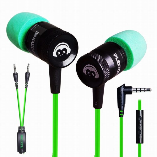 PLEXTONE - In-Ear Professional Gaming Headset 3.5mm Jack Noise Cancelling Stereo Green