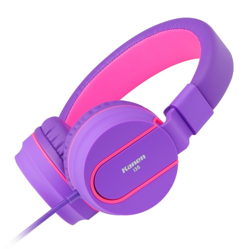 SOUND INTONE - Adjustable Headset Stereo Earphone Detachable Earbud With Microphone For Purple