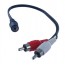 12 3.5Mm Stereo Female To 2 RCA Male Jack Audio Cable Y Adapter Buy2 Get 1