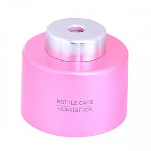 PORTABLE - Abs Water Bottle Cap Mini Humidifier Dc 5v Office Aroma Purifier Mist Maker Absorbent Pink