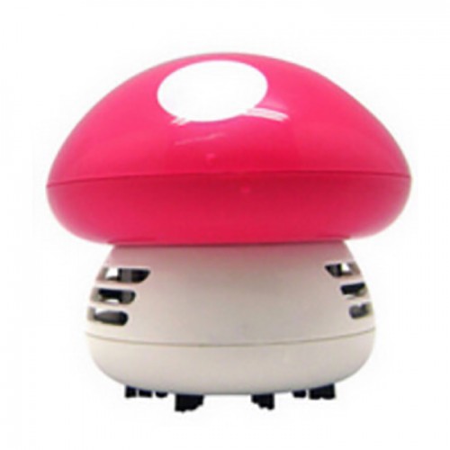 Mini Home Handheld Mushroom Shaped Mini Vacuum Cleaner Car Laptop Keyboard Desktop Dust Cleaner Rose