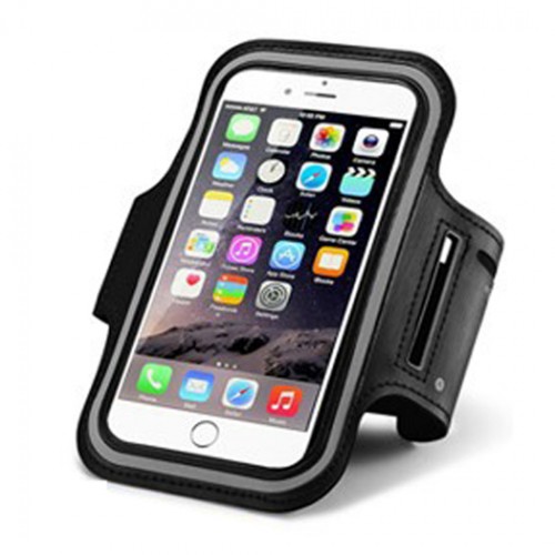 PISEN - Sport Arm Band Case For Iphone 6 6s 4.7 Gym Waterproof For Samsung Galaxy S3456 Black