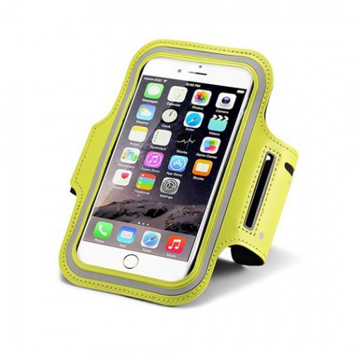 PISEN - Sport Arm Band Case For Iphone 6 6s 4.7 Gym Waterproof For Samsung Galaxy S3456 Yellow