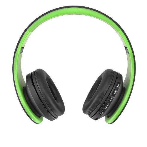 OEM - Foldable Wireless Bluetooth Stereo Headphone Headset Call Mic Microphone Fm Green