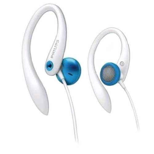 PHILIPS - Flexible Earhook Blue Headphones Shs3200 28 White