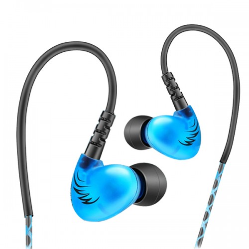 QKZ - S6 Sports Headphones With Mic Hifi Noise Bass Headsets Stereo Blue