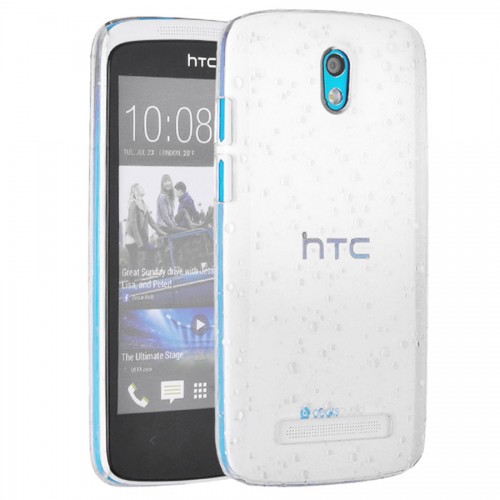 OEM - Accessories For Htc Desire 500 Rain Drop Hard Case Phone Cover Protector Skin White