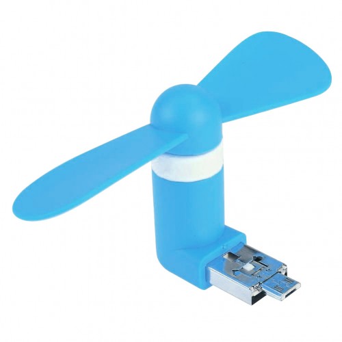 UNIVERSAL - Fashion Micro Usb Mini Air Cooling Fan Cooler Fr Android Mobile Phone Blue