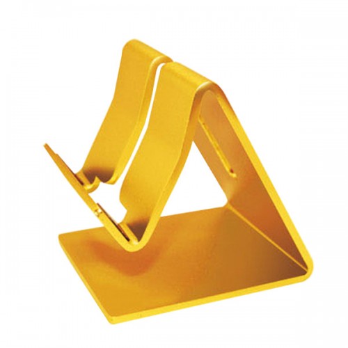 UNIVERSAL - Aluminum Cell Phone Desk Stand Holder For Tablet Mini Samsung Iphone Yellow