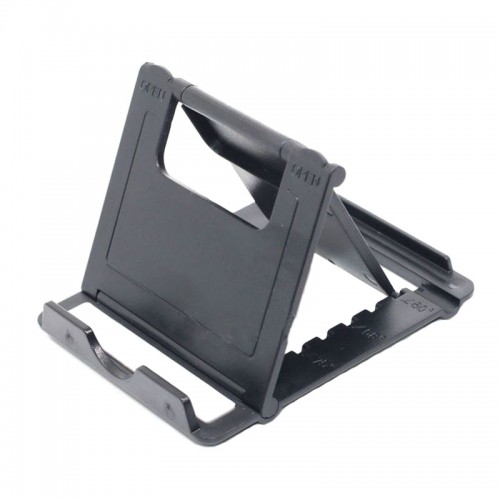 UNIVERSAL - Desk Portable Foldable Stand Holder Cradle For Iphone 6 Samsung Phone Black