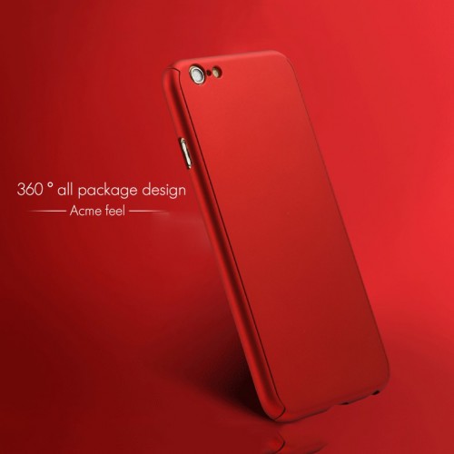 Iphone 6 The Best Quality Plastic 100% Complete Coverage Of 360 Degrees Back Cover For 4.7inch Red