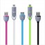 ZOEIN - Micro Usb Cable 2 In 1 Sync Data Charging Cable Iphone Samsung Charger Black