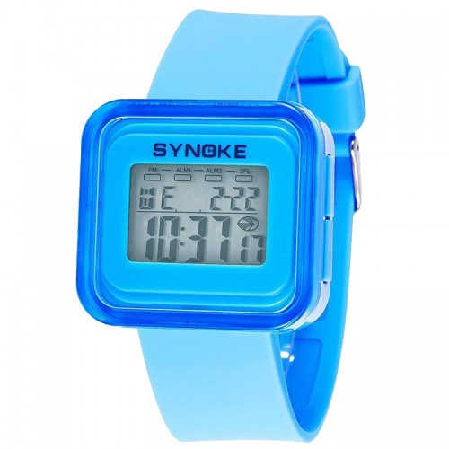 SYNOKE - Children'S Sports Electronic Watches Fashion Watches Luminous Waterproof Blue