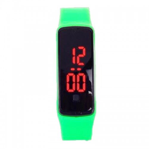 GREENWON - Women Men Waterproof Silicone Band Digital Led Bracelet Wrist Watch Sport Watch Green