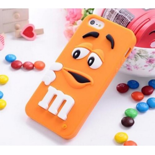 OEM - Iphone 6 Candy Rubber Soft Silicone Cartoon Cell Phone Case Covers For Iphone6 4.7inch Case Cover Orange