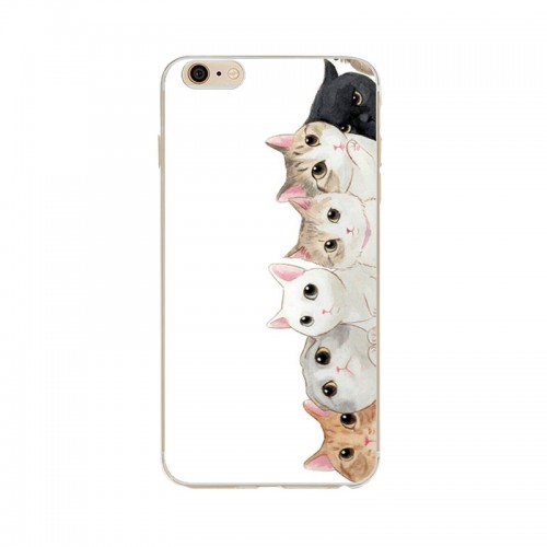 OEM - Animal Because Cat Design Tpu Transparent Phone Cover For Apple Iphone 6 6s 03