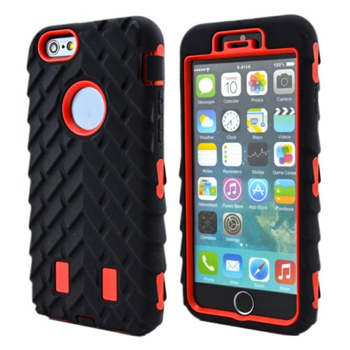 OEM - Iphone6 6s 4.7 Inch Tire Dual Layer Defender Case For Red