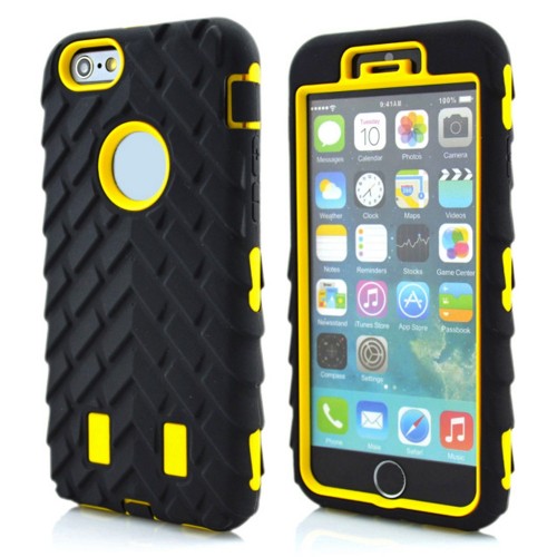 OEM - Iphone6 6s 4.7 Inch Tire Dual Layer Defender Case For Yellow