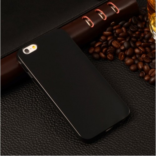 UTD - For Iphone6s 6g 4.7' Candy Color Silicone Tpu Gel Soft Case For Apple Black
