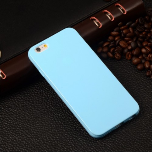 UTD - For Iphone6s 6g 4.7' Candy Color Silicone Tpu Gel Soft Case For Apple Blue