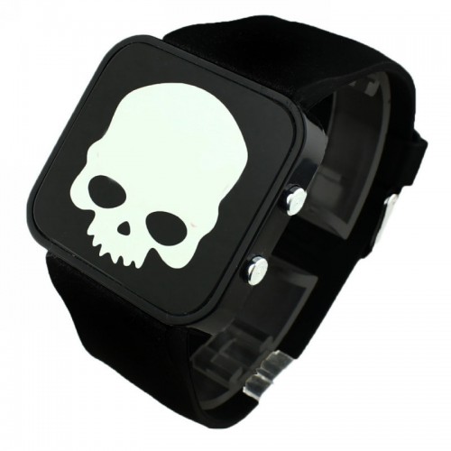 Sports Watches Led Watch Digital Fashion Quartz Men Wristwatches Backlight Skull Relogio Masculino