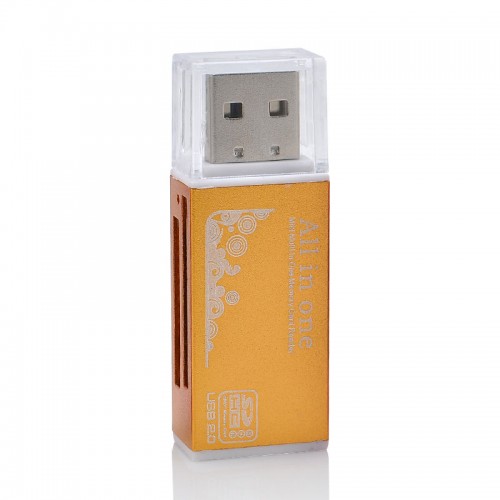 OEM - For Micro Sd Sdhc Tf M2 Mmc Ms Pro Duo All In 1 Usb 2.0 Multi Memory Card Reader Orange