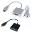 Resuli Hdmi Male To Vga Converter Adapter With Audio Usb Cable 1080p For Pc White