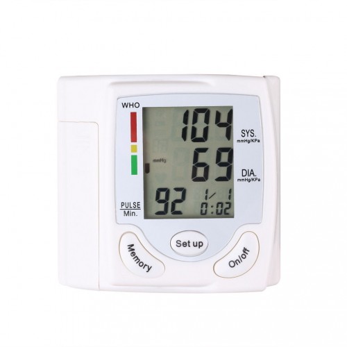 KEMEI - Digital Lcd Wrist Blood Pressure Monitor Heart Beat Rate Pulse Meter Measure Uf