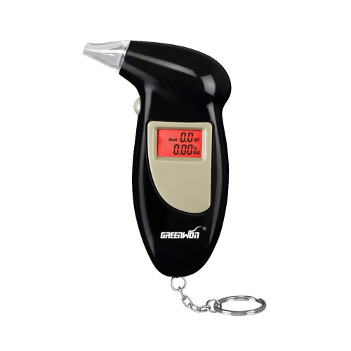 GREENWON - Mouthpiece Digital Lcd Backlit Display Key Chain Alcohol Tester Alcohol Breath Analyzer Digital Breathalyzer